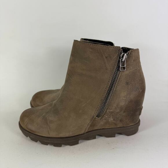 Sorel Joan of Arctic II Ankle Boots Women's 8 Brown Leather Side Zip NL3365-240 - Picture 5 of 10